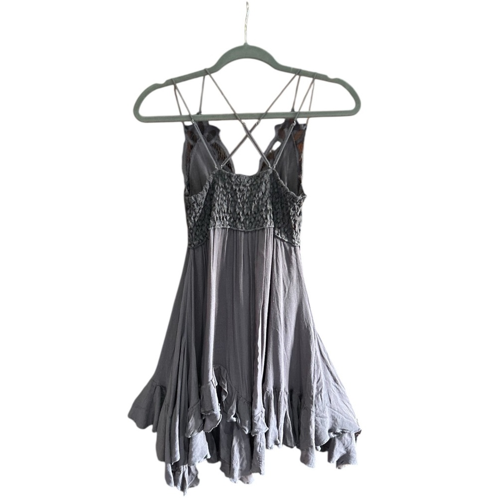 FREE PEOPLE ONE Adella Slip Dress Charcoal Purple S - Picture 7 of 15